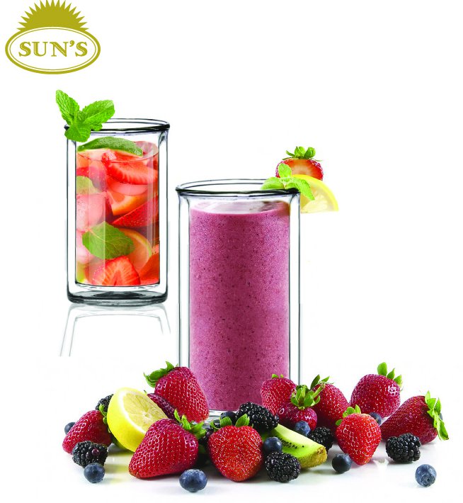 Juice & Smoothie Glass Tumbler Set