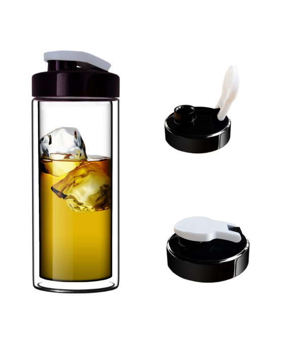 Double Wall Glass Travel Mug, Glass Travel Mug