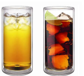20oz Strong Durable Double Wall Glass, V3, Set of 2